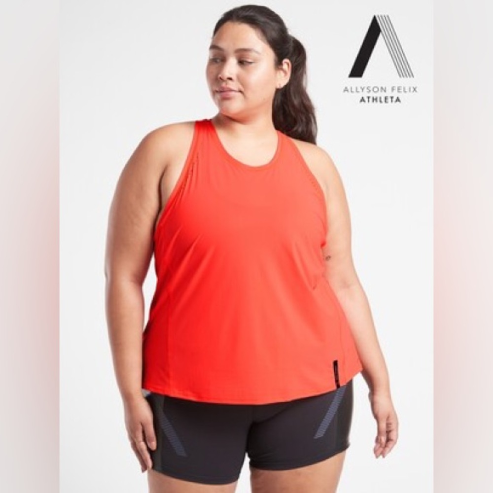 Athleta x Allyson Felix Plus Size Orange Ultimate Legend Tank Top 1X